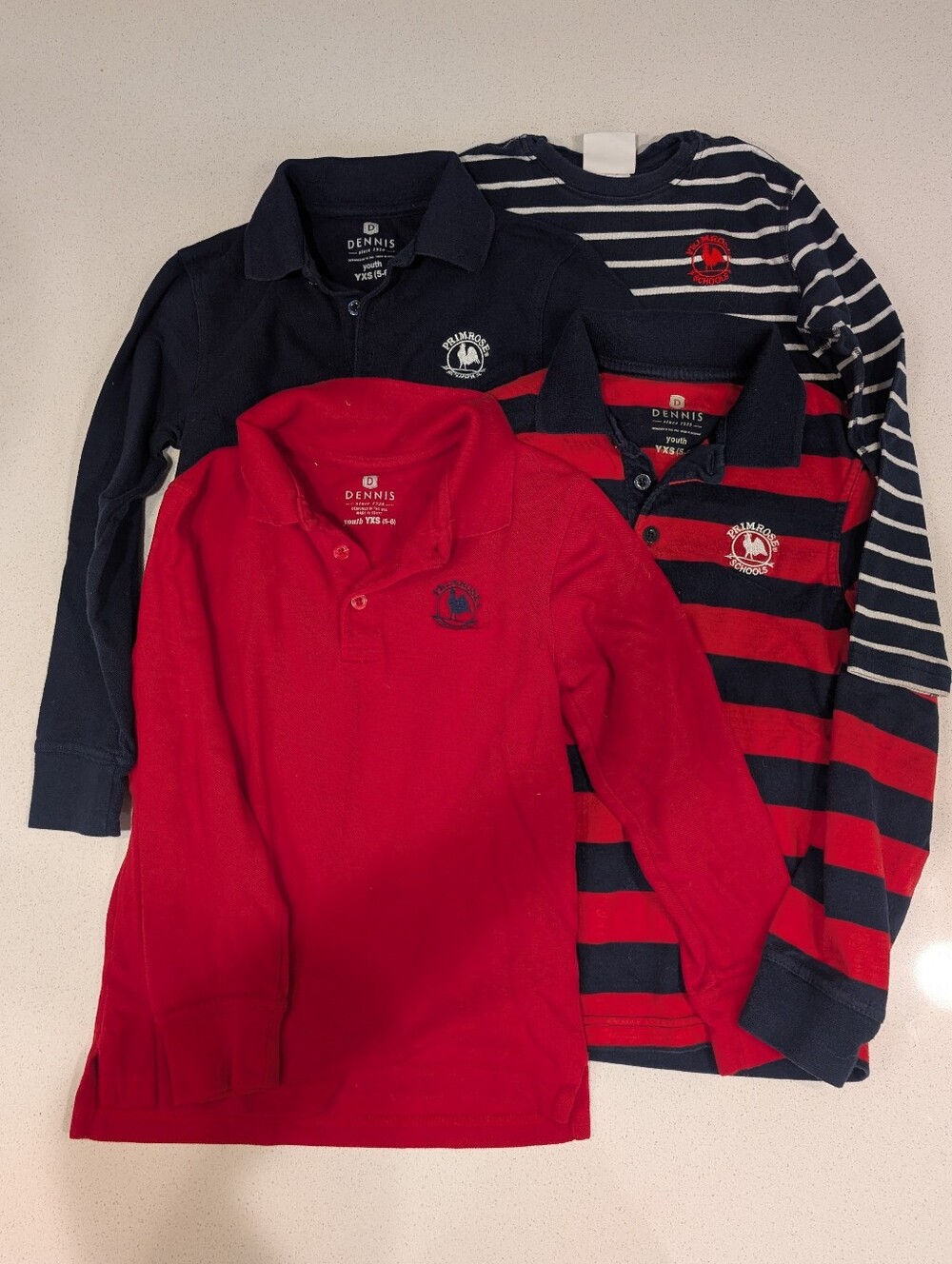 Bundle Of 4 Long Sleeve Primrose Uniform Shirts